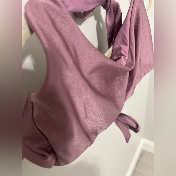 Becca by Rebecca Virtue swim top- size small - metallic purple - Picture 2 of 5